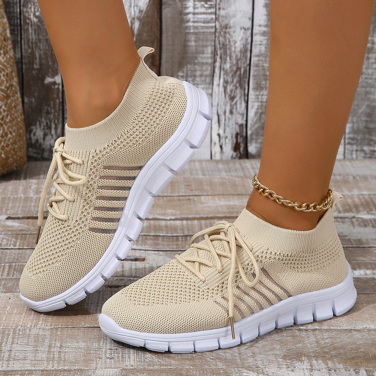Damen Sneakers – Atmungsaktiv Leicht – Flexibler Halt – Bequeme Schnürung