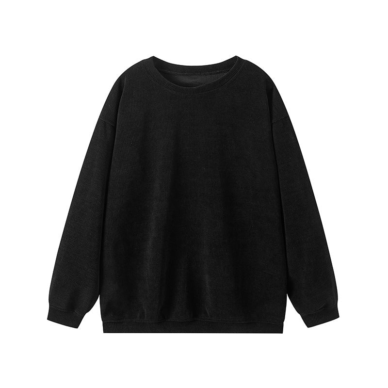 Damen Pullover – Relaxed Fit – Gerippter Strick – Rundhals Langarm Casual Look