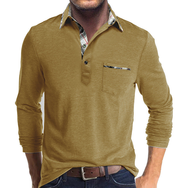 Herren Langarmhemd – Baumwolle – Regular Fit – Knopfleiste – Karodetails