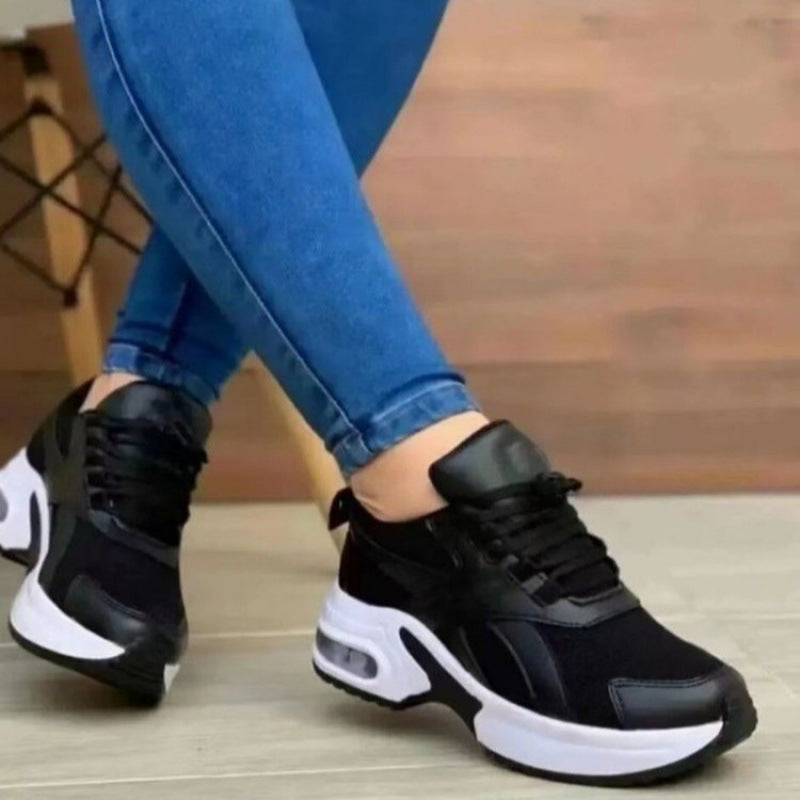 Damen Ortho Sneaker – Atmungsaktives Mesh – Gepolsterte Sohle – Low-Top mit Schnürung