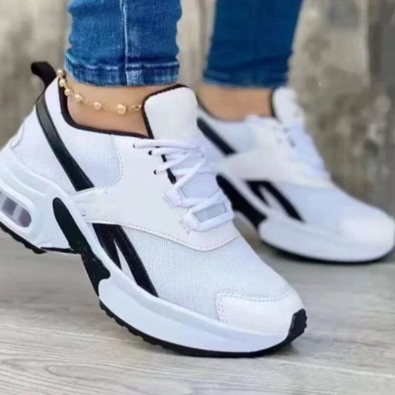 Damen Ortho Sneaker – Atmungsaktives Mesh – Gepolsterte Sohle – Low-Top mit Schnürung