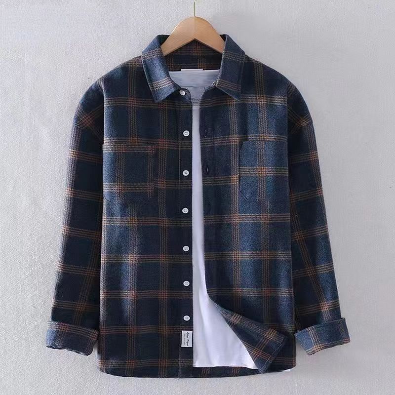 Herren Overshirt – Regular Fit – Weiches Baumwollgefühl – Kariert – Knopfleiste – Lässig