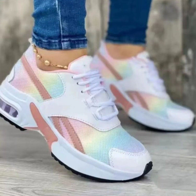 Damen Ortho Sneaker – Atmungsaktives Mesh – Gepolsterte Sohle – Low-Top mit Schnürung