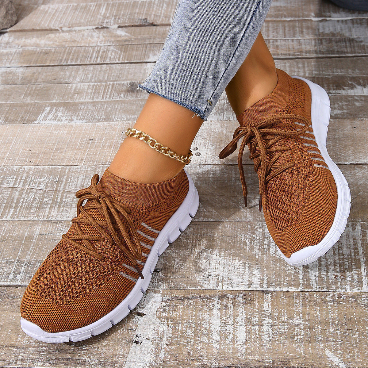 Damen Sneakers – Atmungsaktiv Leicht – Flexibler Halt – Bequeme Schnürung