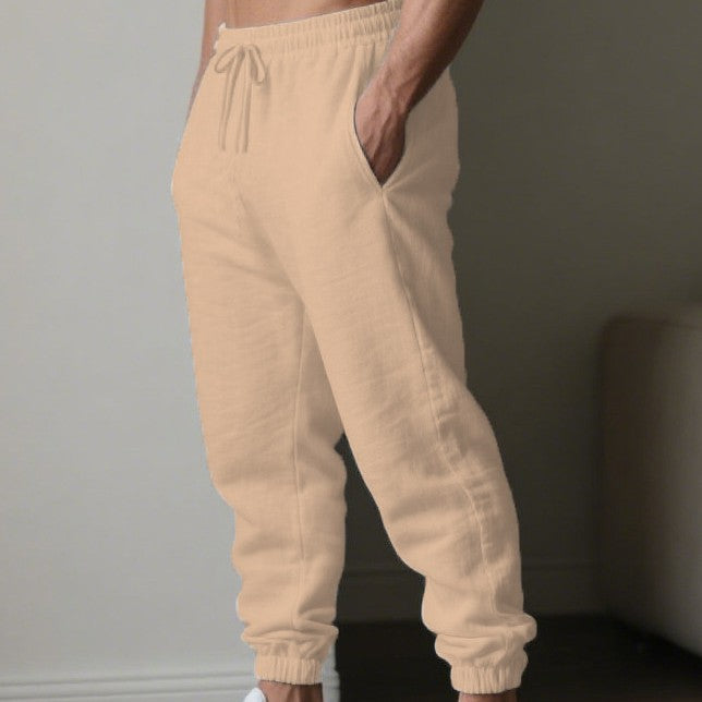 Herren Freizeithose – Relaxed Fit – Atmungsaktiv – Elastikbund mit Kordel – Bündchenabschluss