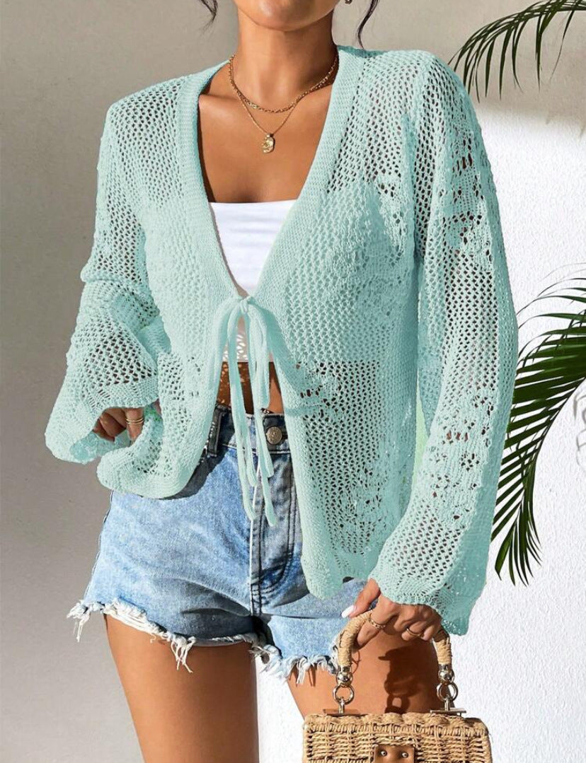 Damen Strickcardigan – Lockerer Schnitt – Offen – Leicht – Atmungsaktives Design