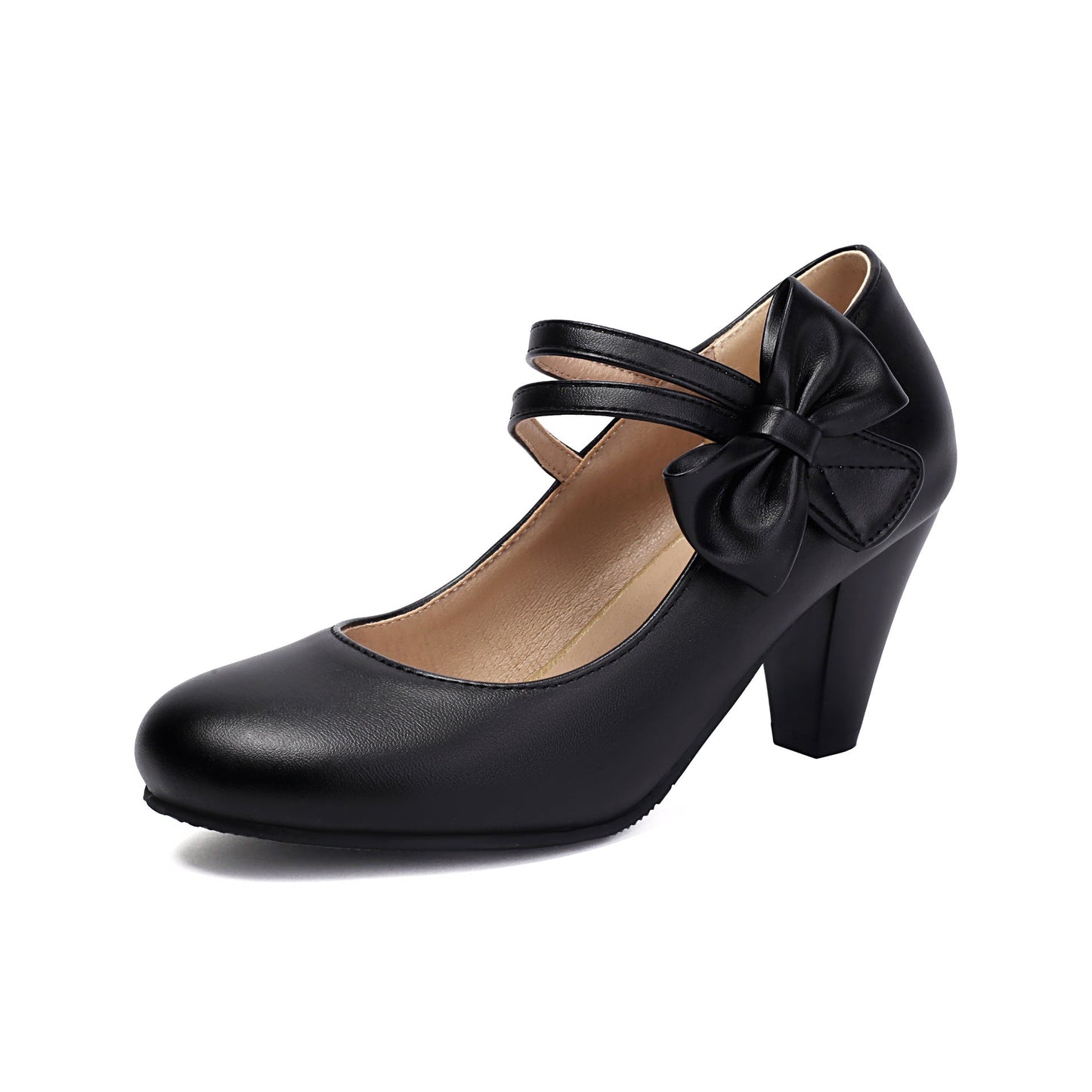 Damen High Heels – Spitzer Zehenbereich – Schleifendetail – Doppelriemen Design