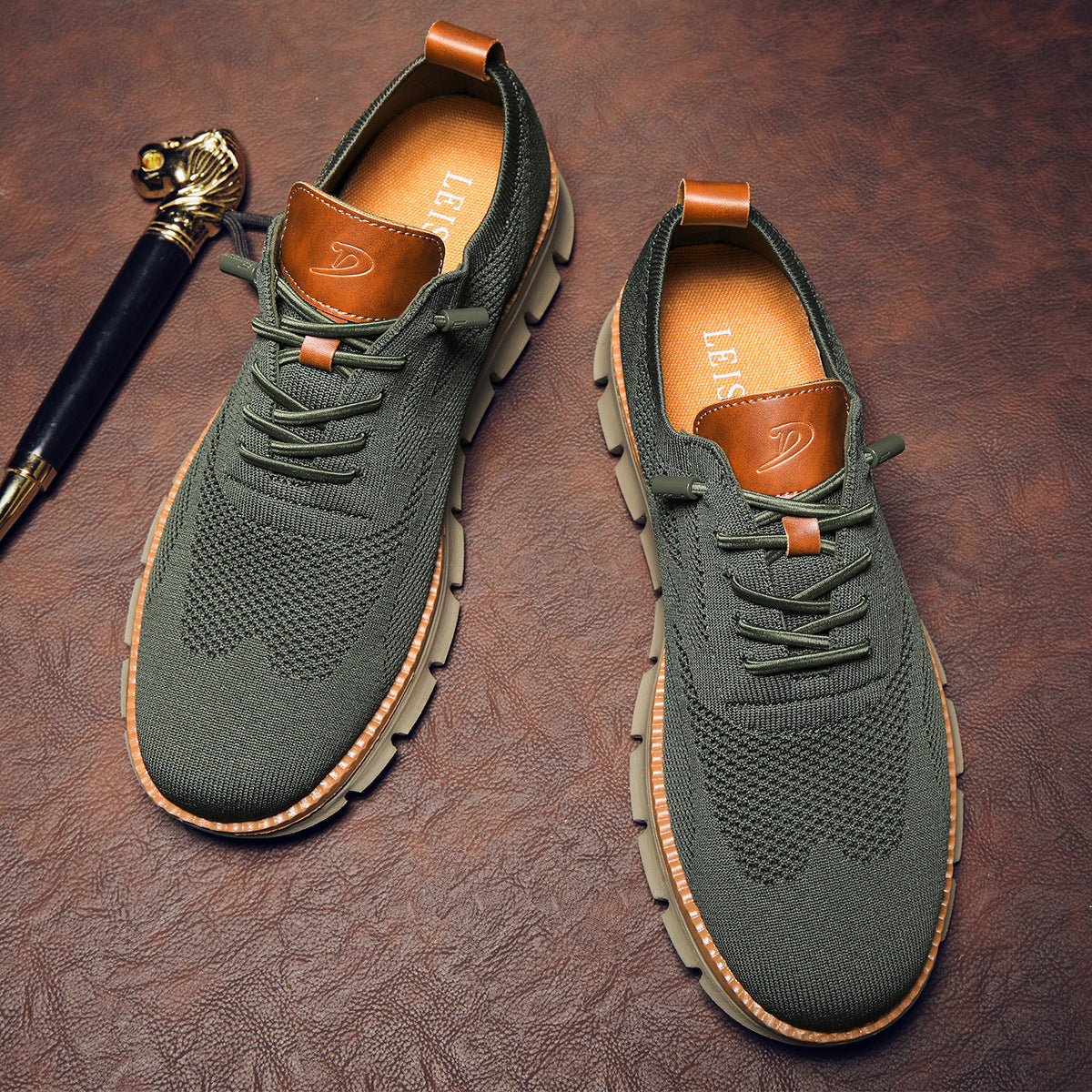 Herren Freizeitschuhe – Weiches Strickmaterial – Gepolsterte Sohle – Atmungsaktiv