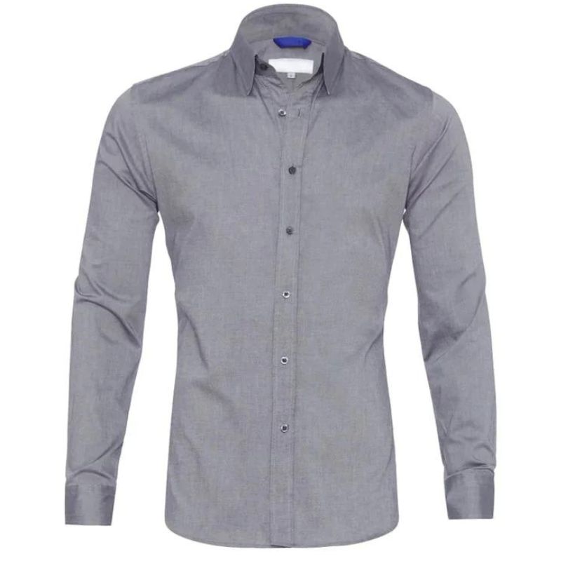 Herren Hemd – Slim Fit – Atmungsaktives Gewebe – Langarm – Knopfleiste