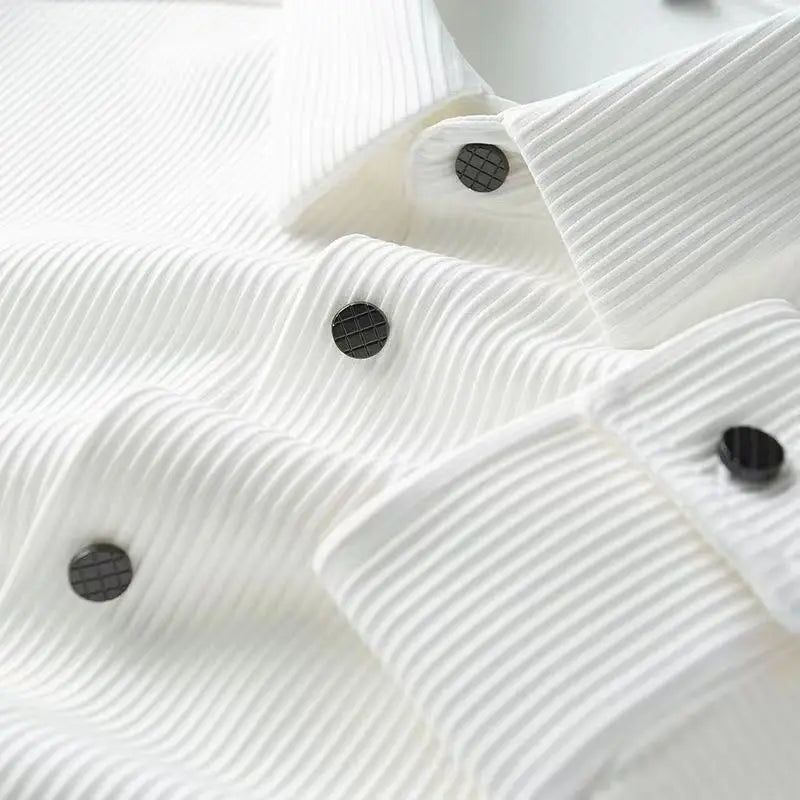 Herren Businesshemd – Slim Fit – Atmungsaktive Mischung – Klassischer Kragen – Bürotauglich