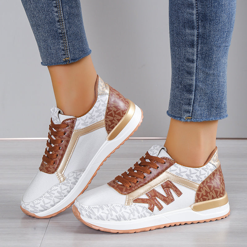 Damen Ortho Sneaker – Low-Top – Atmungsaktives Strickmaterial – Gepolsterte Sohle – Freizeitstil