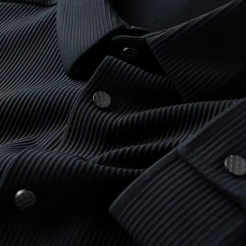 Herren Businesshemd – Slim Fit – Atmungsaktive Mischung – Klassischer Kragen – Bürotauglich