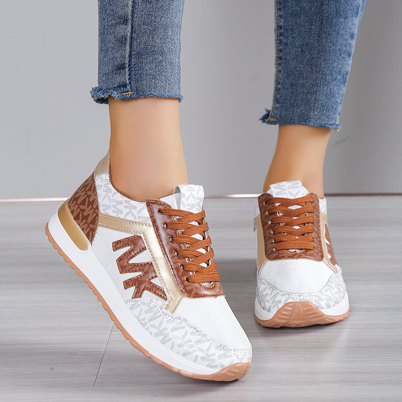 Damen Ortho Sneaker – Low-Top – Atmungsaktives Strickmaterial – Gepolsterte Sohle – Freizeitstil