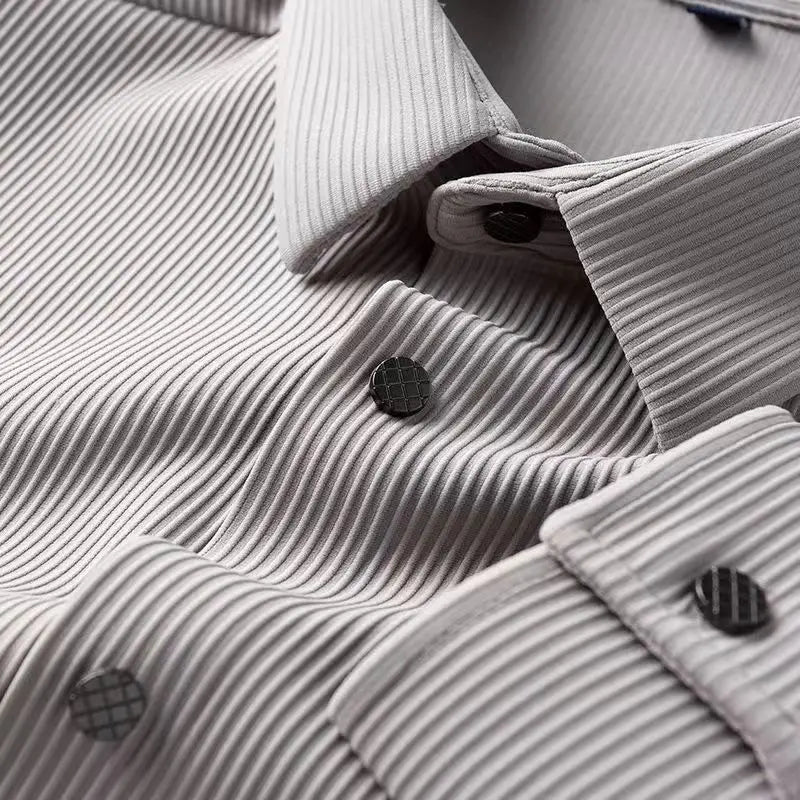 Herren Businesshemd – Slim Fit – Atmungsaktive Mischung – Klassischer Kragen – Bürotauglich