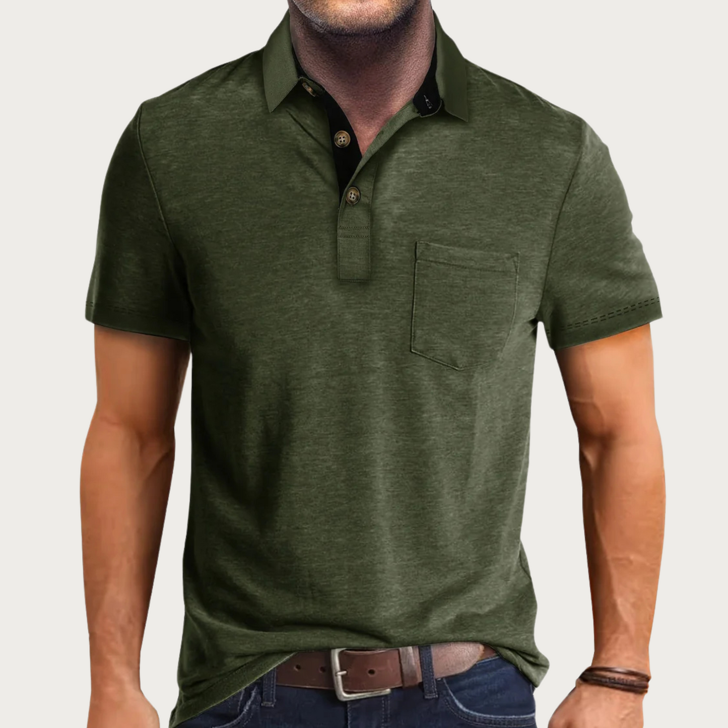 Herren Poloshirt – Regular Fit – Soft Knit – Kurzarm – Brusttasche – Freizeit