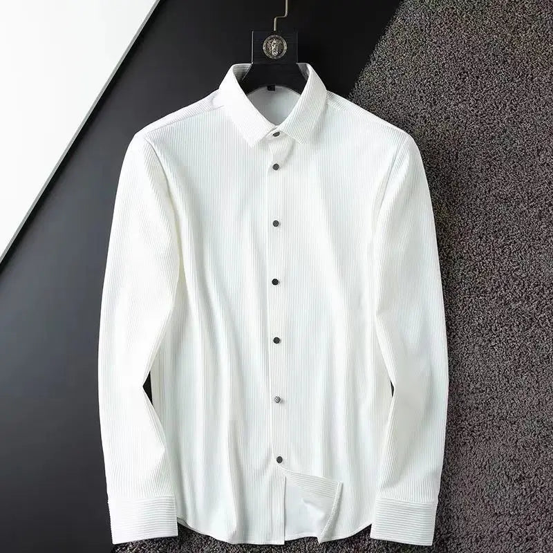 Herren Businesshemd – Slim Fit – Atmungsaktive Mischung – Klassischer Kragen – Bürotauglich