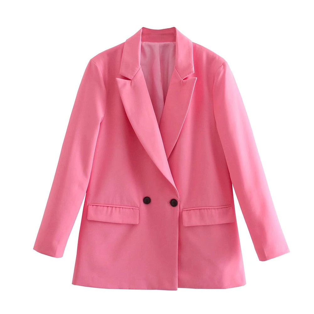 Damen Blazer – Taillierter Schnitt – Doppelreiher – Strukturierte Silhouette – Elegant