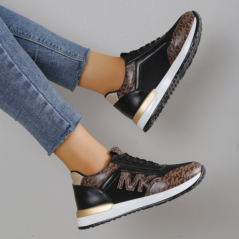 Damen Ortho Sneaker – Low-Top – Atmungsaktives Strickmaterial – Gepolsterte Sohle – Freizeitstil