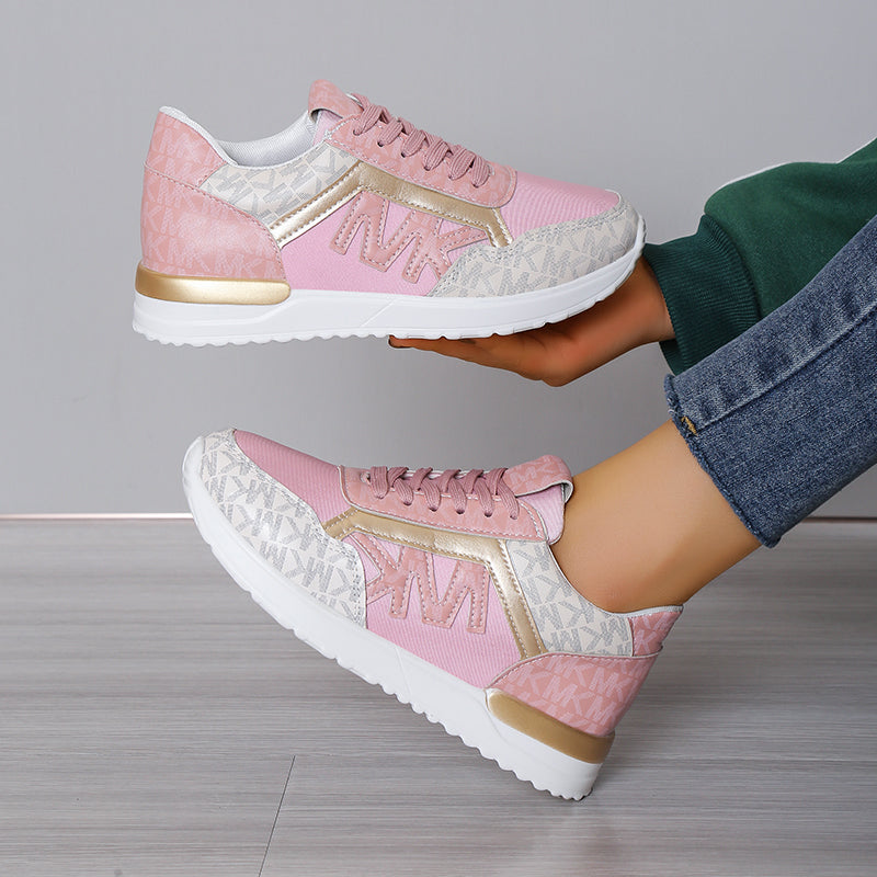 Damen Ortho Sneaker – Low-Top – Atmungsaktives Strickmaterial – Gepolsterte Sohle – Freizeitstil