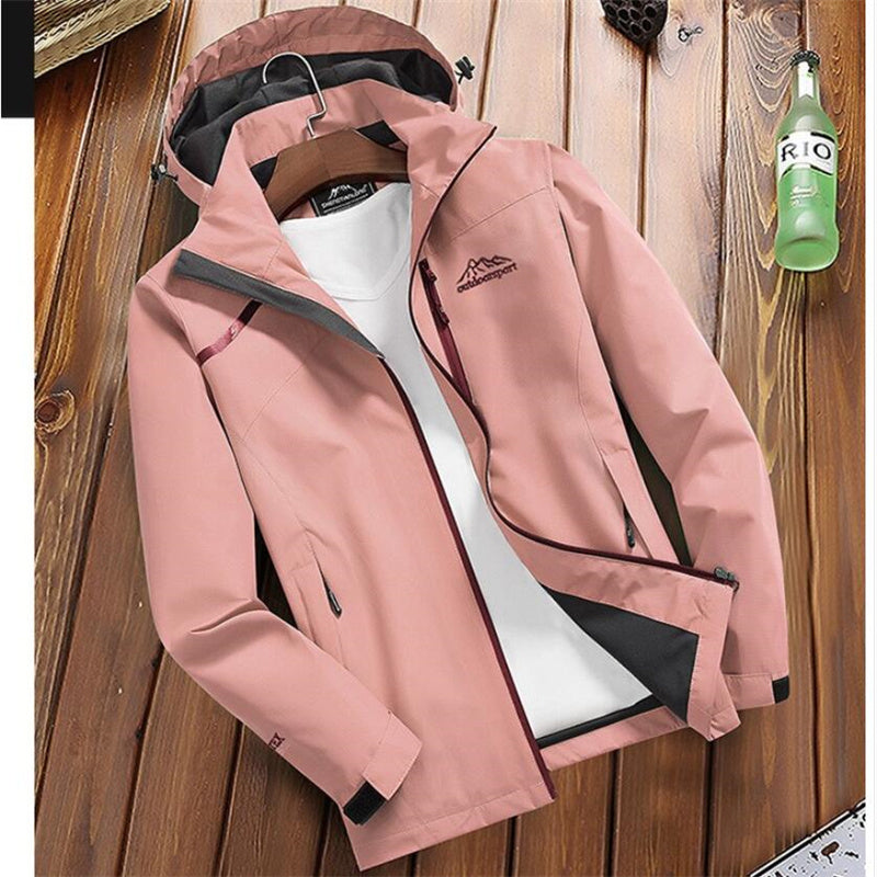 Herren Regenjacke – Regular Fit – Wasserdicht Atmungsaktiv – Mit Kapuze Zipverschluss