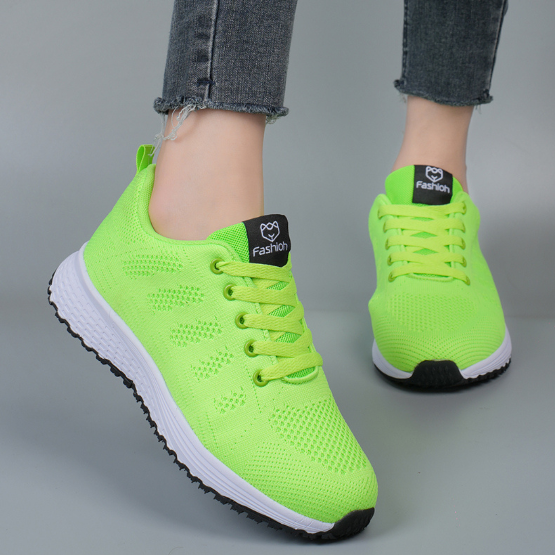 Damen Sneakers – Atmungsaktives Mesh – Gepolsterte Sohle – Sportlicher Schnitt