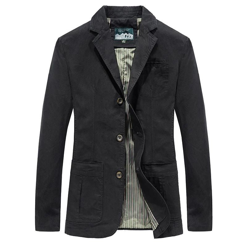 Herren Blazer – Taillierter Schnitt – Atmungsaktives Gewebe – Einreihig Elegant