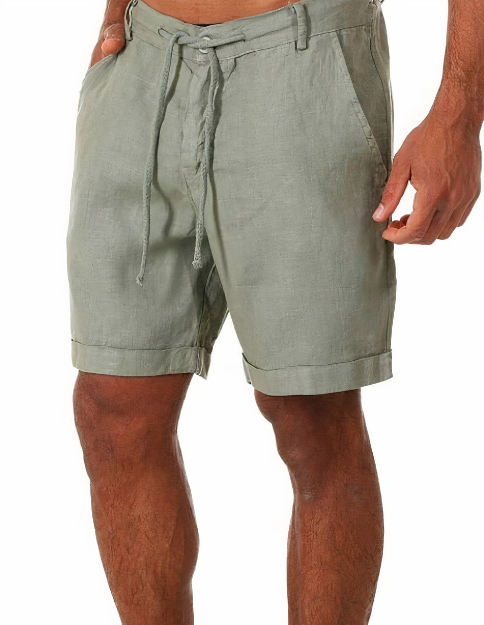 Herren Freizeithose – Bequeme Passform – Naturfaser – Kordelzug – Seitentaschen
