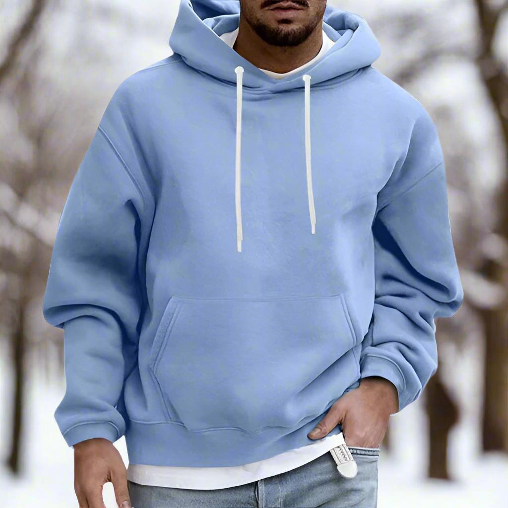 Herren Kapuzenpullover – Klassische Passform – Soft Knit – Kängurutasche – Verstellbare Kapuze
