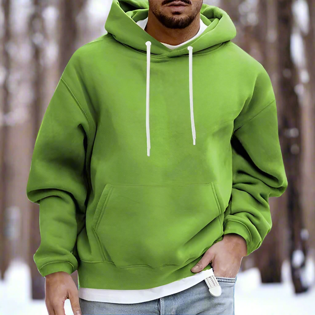 Herren Kapuzenpullover – Klassische Passform – Soft Knit – Kängurutasche – Verstellbare Kapuze
