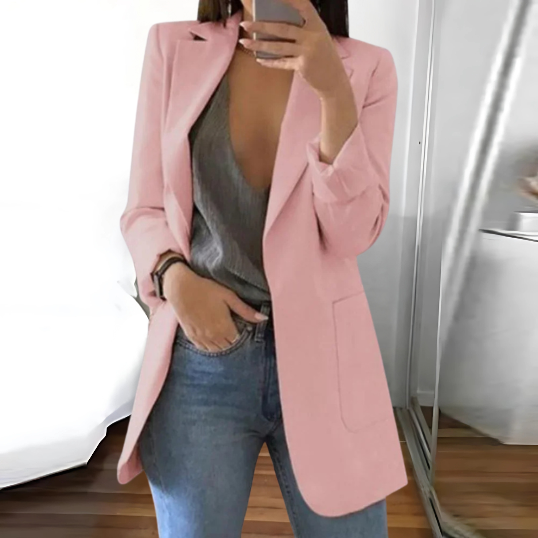Damen Blazer – Taillierter Schnitt – Atmungsaktives Gewebe – Einreiher mit Revers