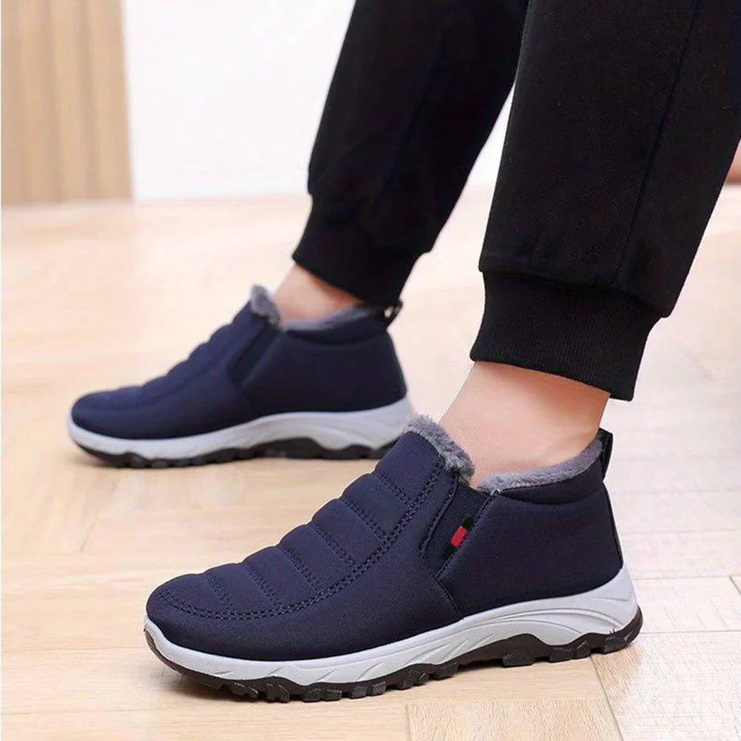 Herren Slip-On Schuhe – Atmungsaktives Gewebe – Gestepptes Design – Gepolsterte Sohle