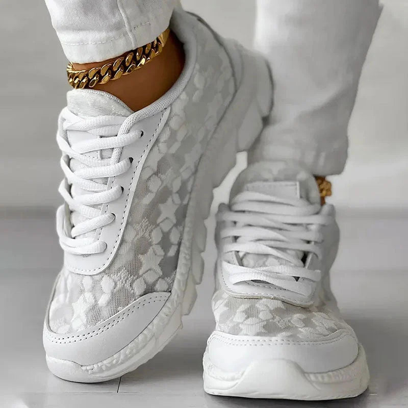 Damen Sneakers – Ergonomische Passform – Atmungsaktives Mesh – Gepolsterte Sohle