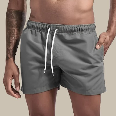 Herren Badeshorts – Relaxed Fit – Schnell Trocknend – Mid-Thigh – Kordelzug Bund