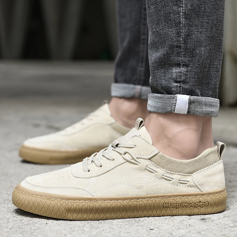 Herren Sneakers – Low Cut – Wildlederoptik – Schnürung – Rutschfeste Sohle