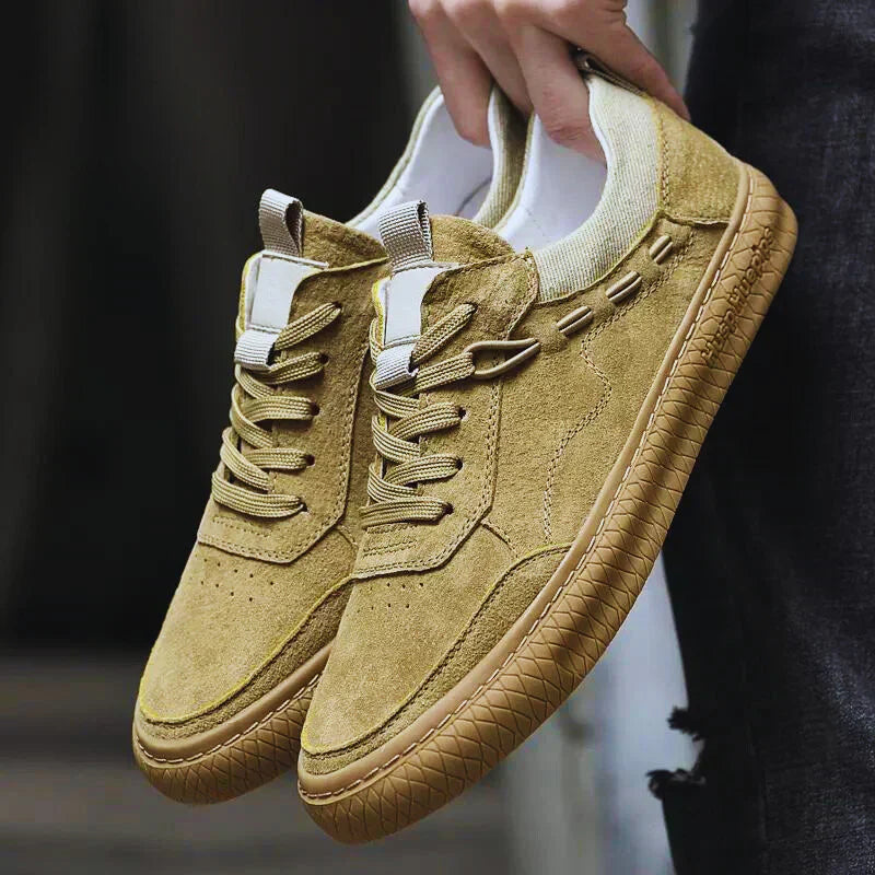 Herren Sneakers – Low Cut – Wildlederoptik – Schnürung – Rutschfeste Sohle