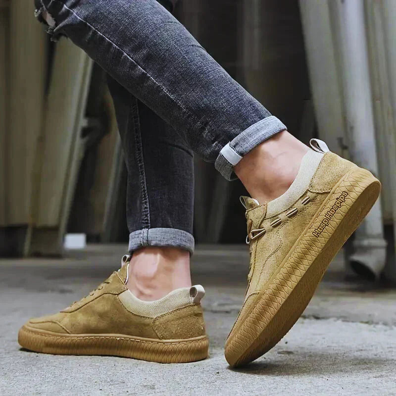 Herren Sneakers – Low Cut – Wildlederoptik – Schnürung – Rutschfeste Sohle