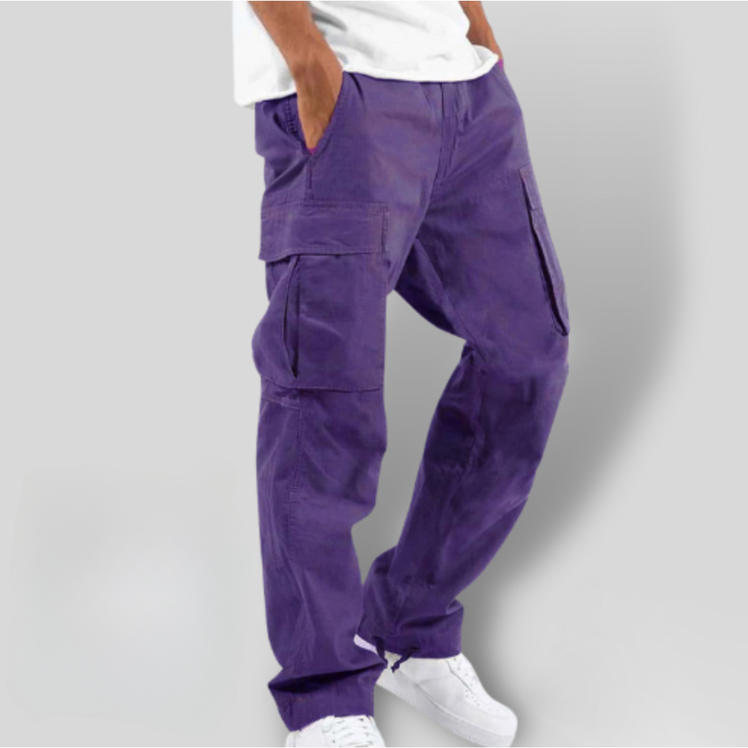 Herren Cargo Hose – Relaxed Fit – Atmungsaktive Struktur – Elastischer Bund