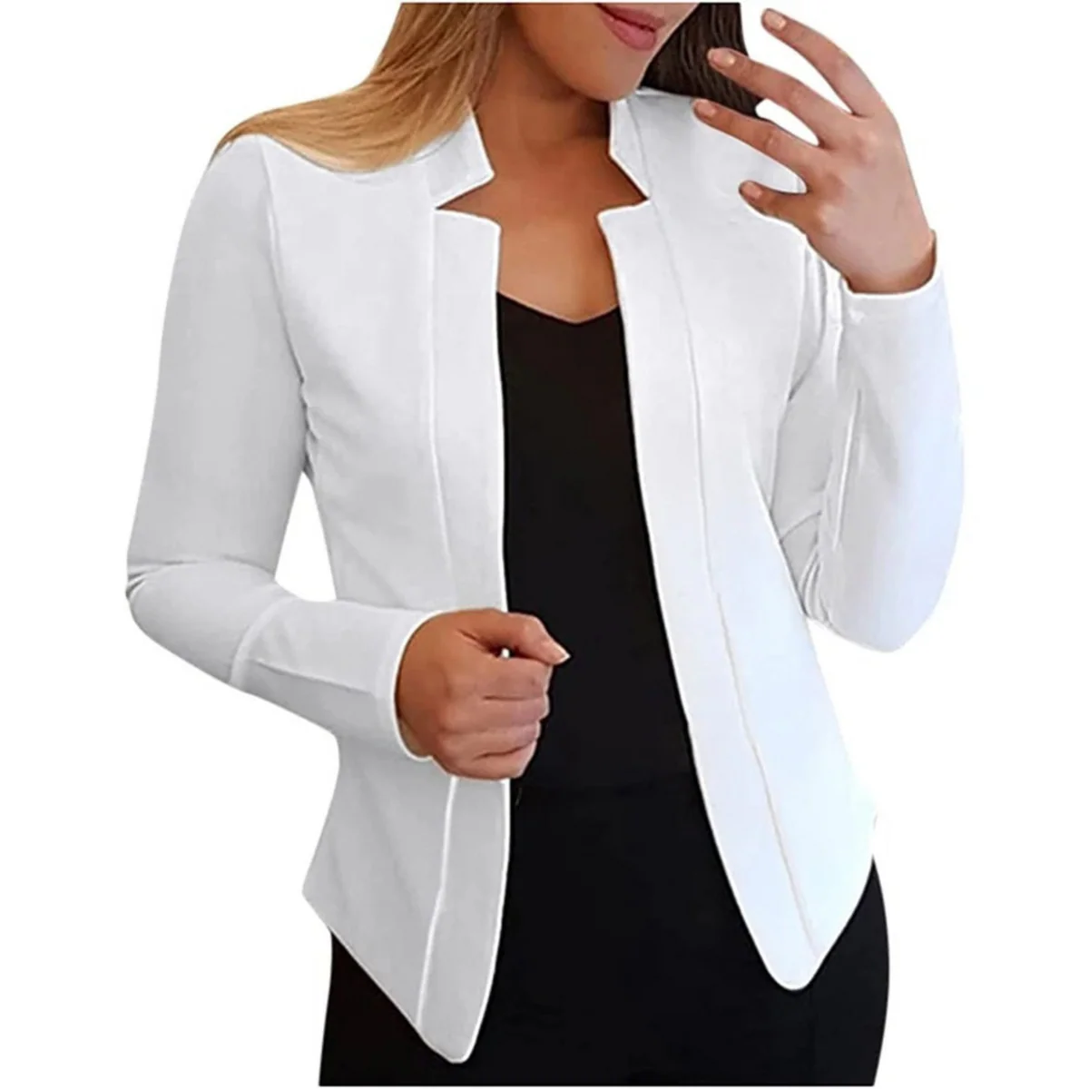 Damen Blazer – Slim Fit – Strukturierter Schnitt – Offenes Design – Lange Ärmel