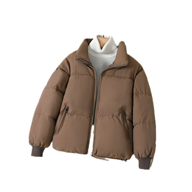 Damen Steppjacke – Oversize Passform – Cotton Mix – Stehkragen – Reißverschluss
