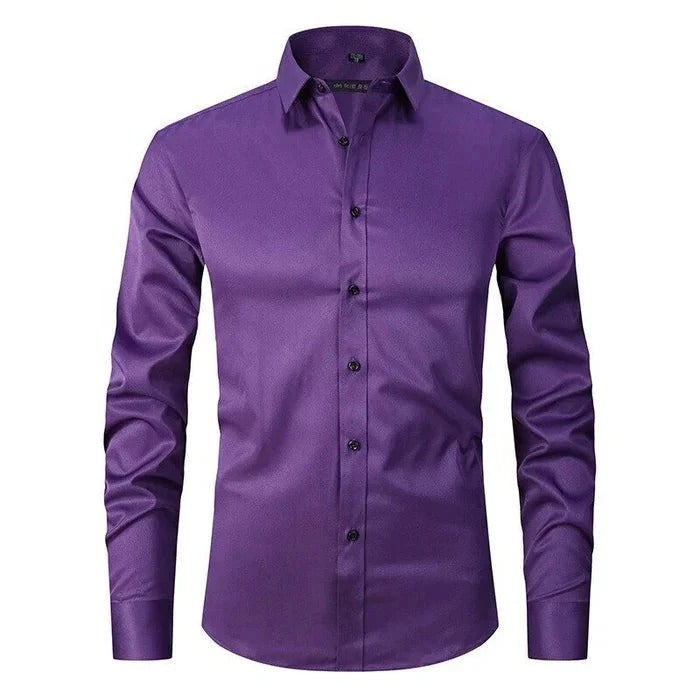 Herren Poloshirt – Slim Fit – Bügelfrei Atmungsaktiv – Langarm Eleganter Stil