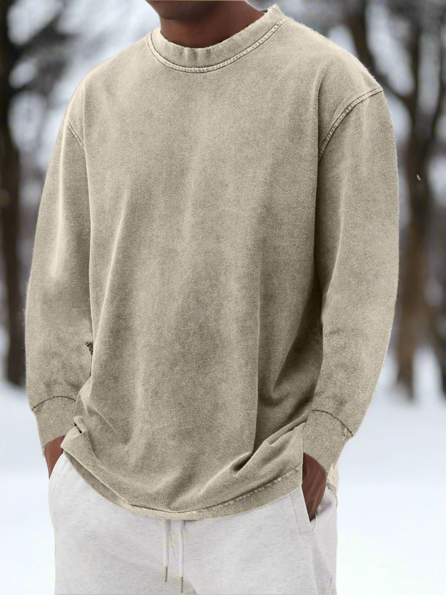Herren Pullover – Soft Knit – Lockerer Schnitt – Rundhals Langarm Freizeitmode