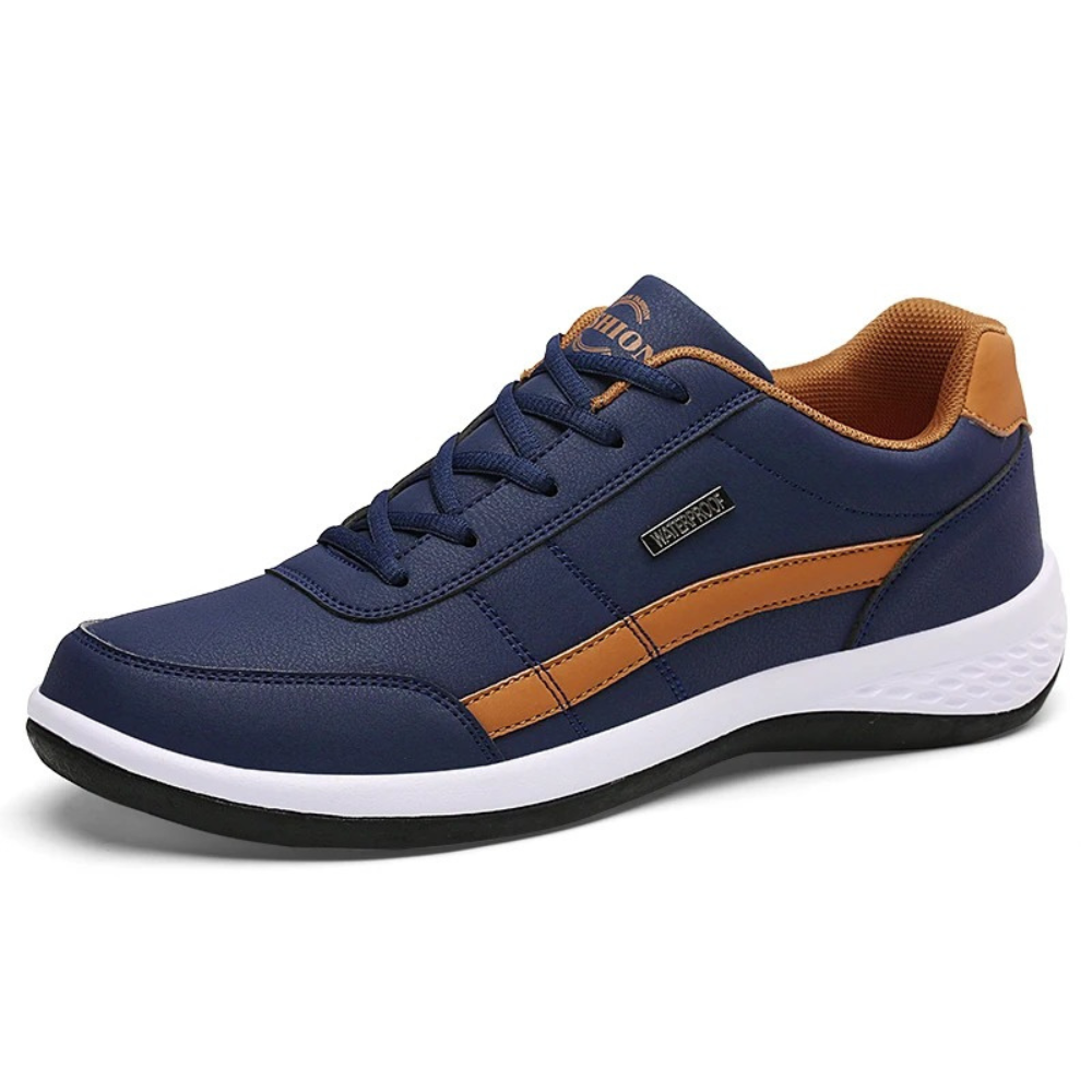 Herren Sneakers – Orthopädisch – Gepolsterte Innensohle – Lederoptik – Schnürung