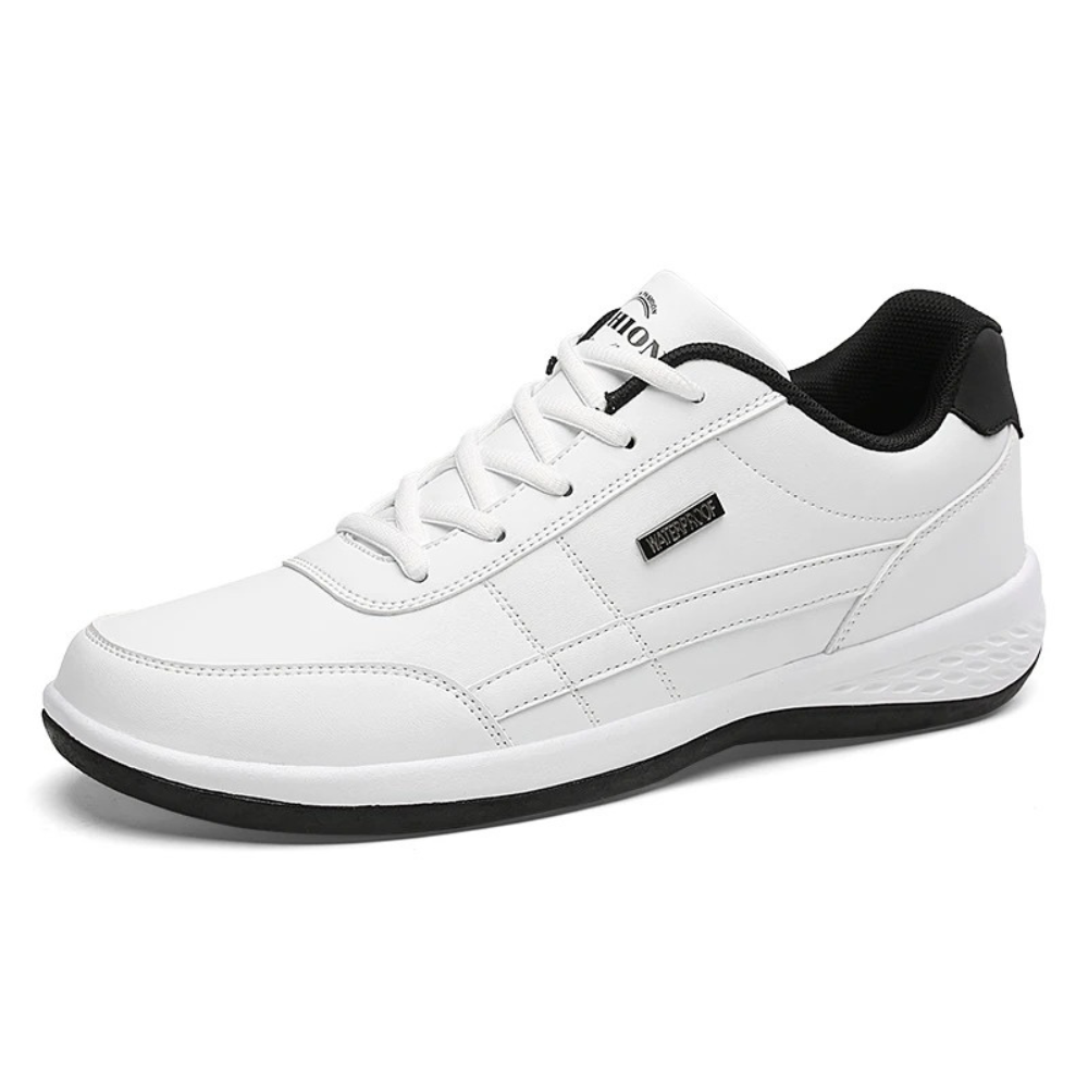 Herren Sneakers – Orthopädisch – Gepolsterte Innensohle – Lederoptik – Schnürung