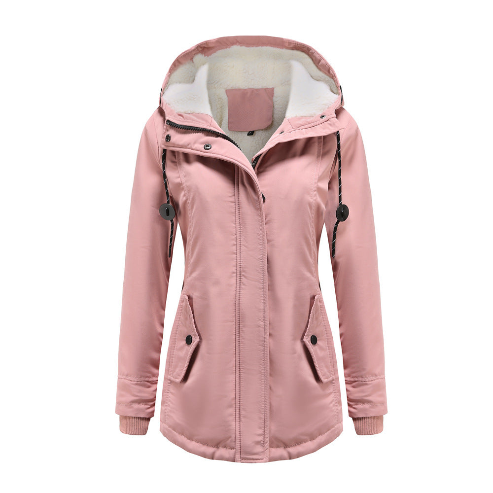 Damen Regenjacke – Taillierte Passform – Wasserdicht – Fleecefutter – Mit Kapuze