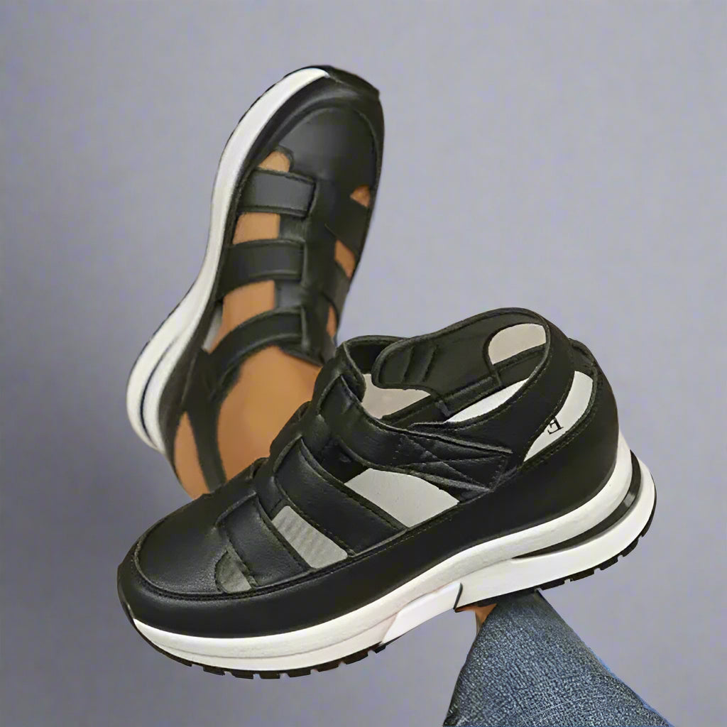 Damen Sandalen – Orthopädisch – Verstellbare Riemen – Gepolsterte Sohle – Bequeme Passform
