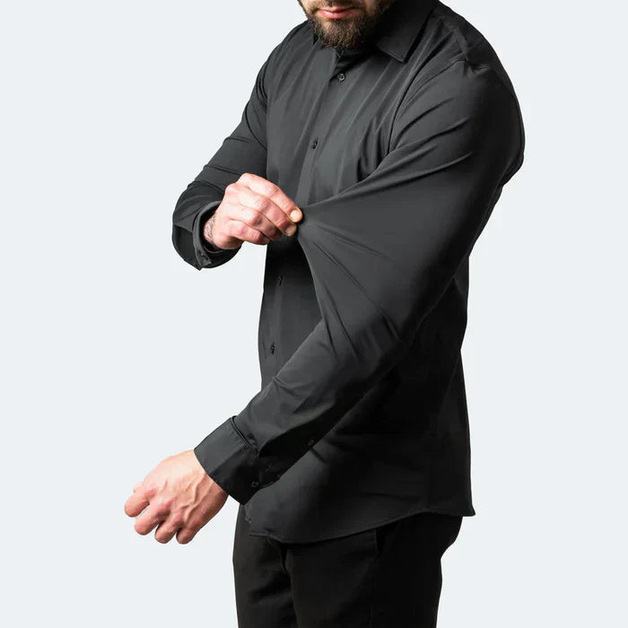 Herren Businesshemd – Slim Fit – Stretch – Bügelfrei – Atmungsaktiver Stoff