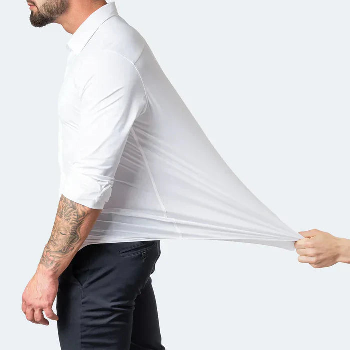 Herren Businesshemd – Slim Fit – Stretch – Bügelfrei – Atmungsaktiver Stoff