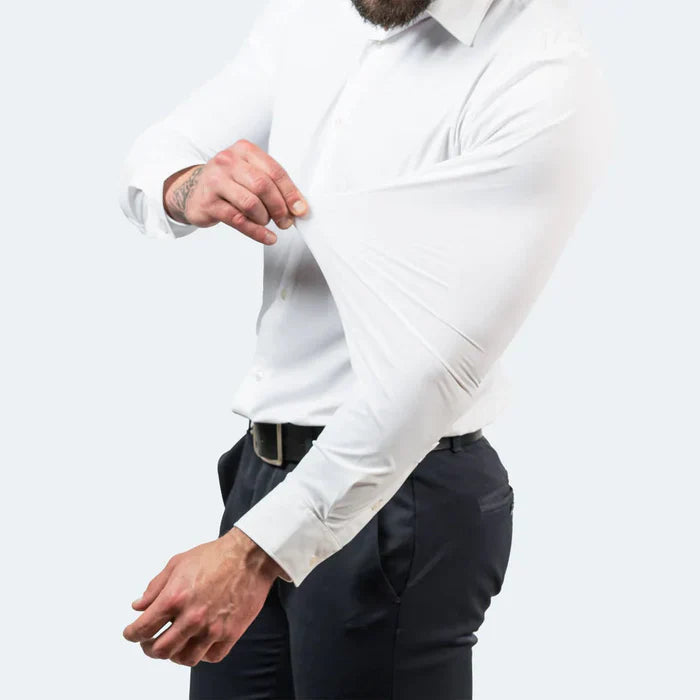 Herren Businesshemd – Slim Fit – Stretch – Bügelfrei – Atmungsaktiver Stoff