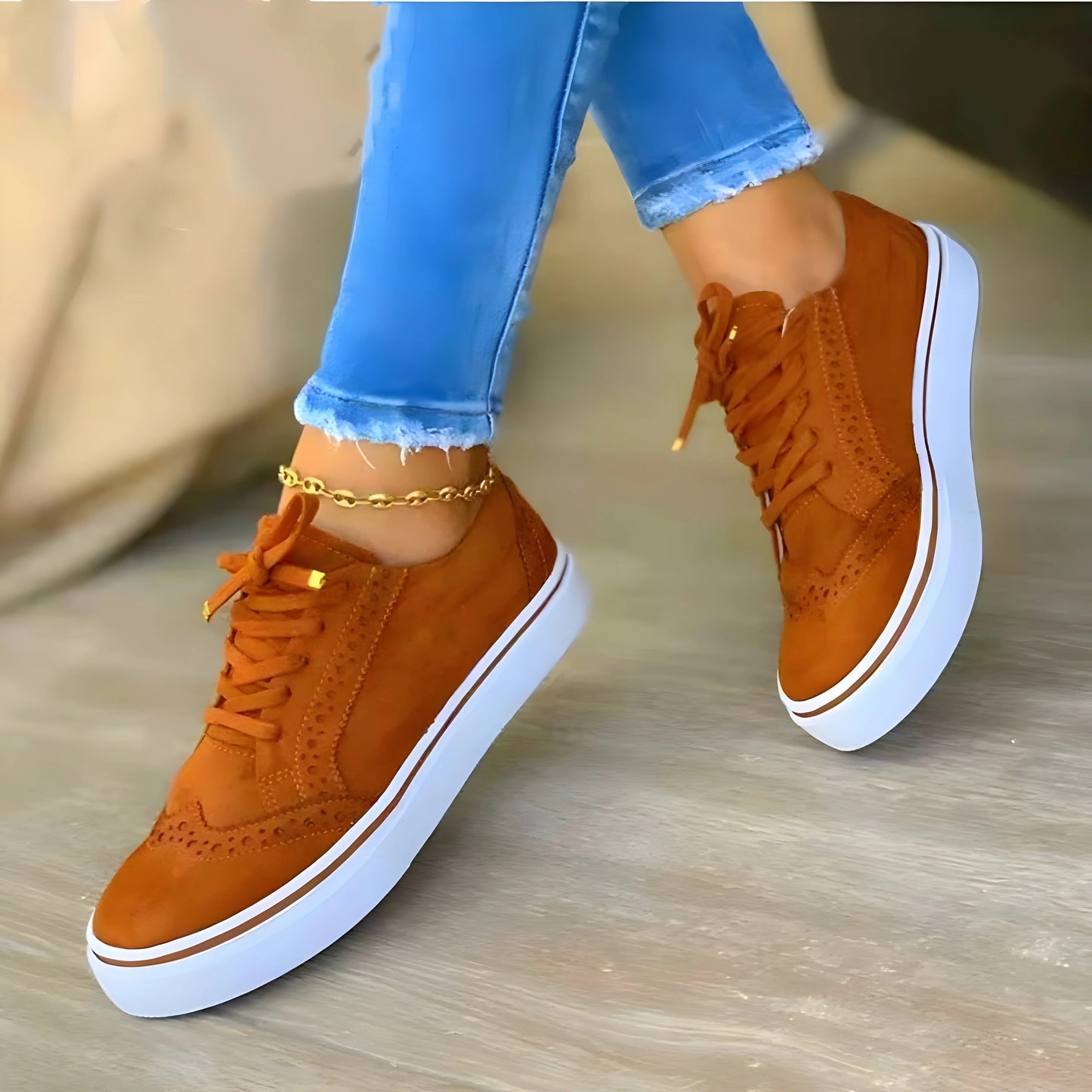 Damen Sneakers – Atmungsaktive Mischung – Komfort Passform – Gepolsterte Sohle