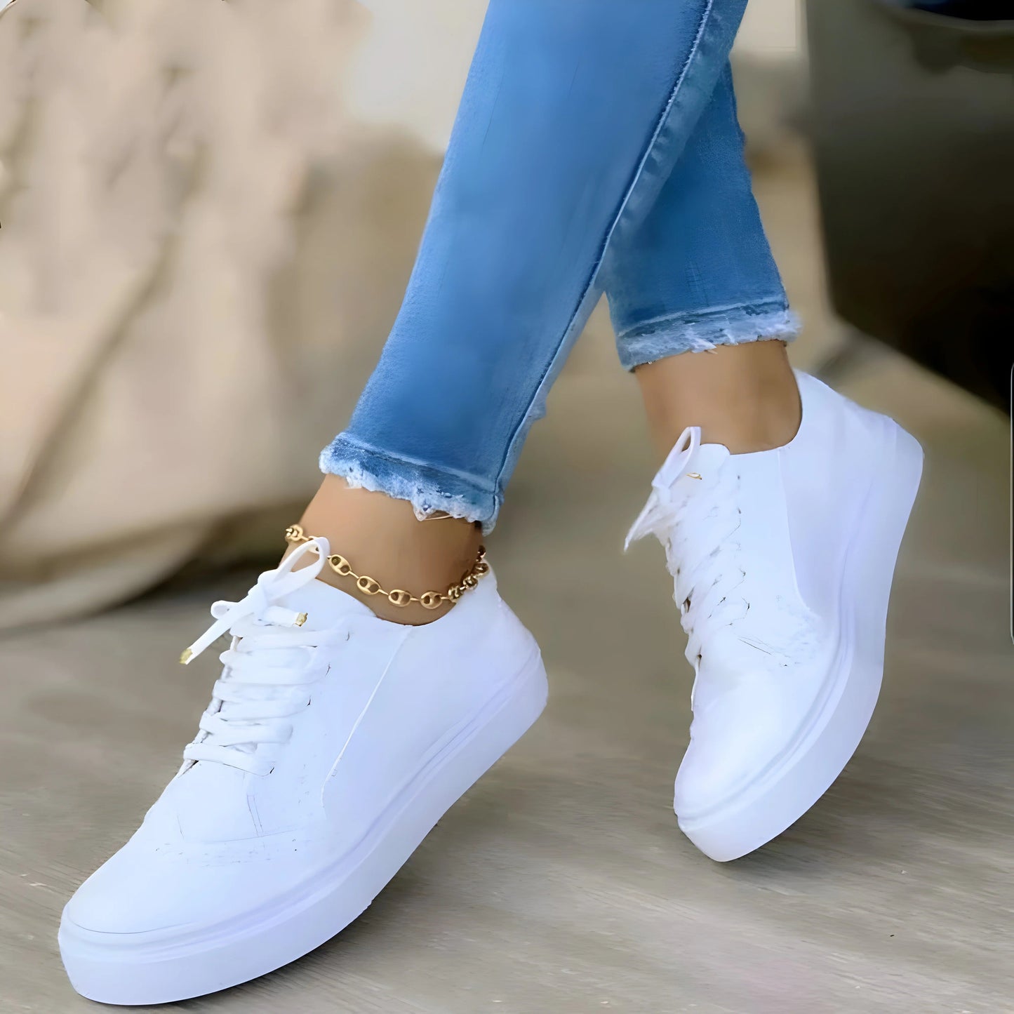 Damen Sneaker – Stützende Passform – Atmungsaktives Material – Orthopädischer Komfort